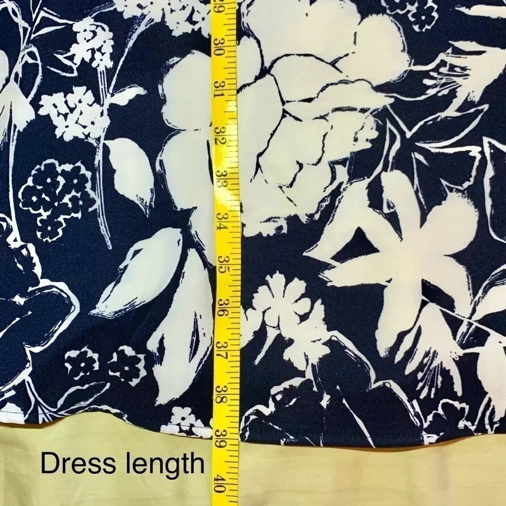 🌸 connected apparel Black & White Floral Dress, Size 14 💐 - Picture 7 of 8